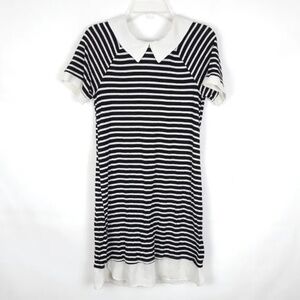 Monteau Striped Shirt Dress Womens S Twee Academia Coquette Casual Girl Hoodcore